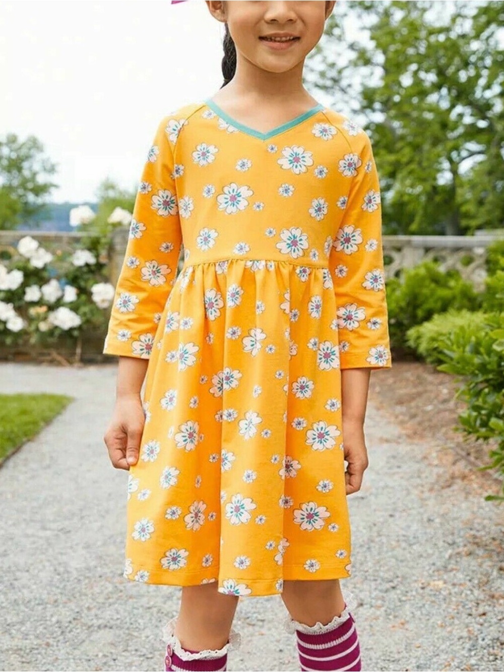 Matilda Jane Field Tripper Dress Size 6 Yellow Floral Cottagecore Whimsical Boho